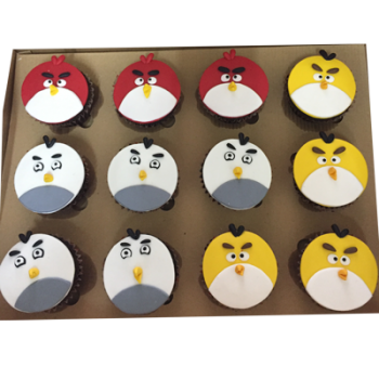 Angry Bird Fondant Cupcakes